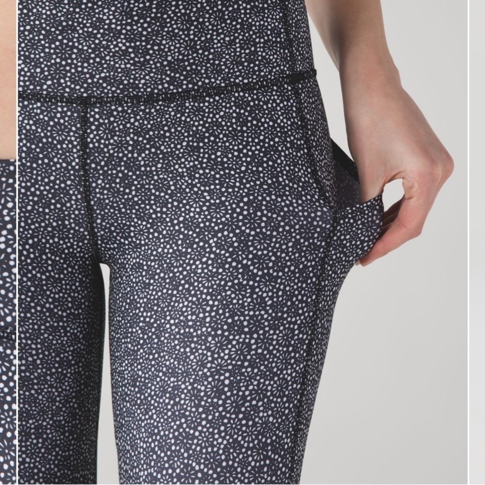 Lululemon Pace Rival Crop Freckle Flower Size 4 - Picture 6 of 8